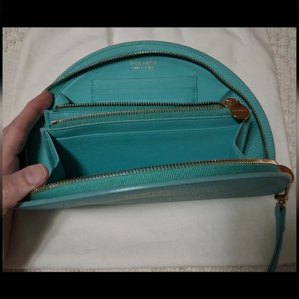Tiffany & Co. Tiffany Blue Half Moon LARGE  Clutch/Wristlet